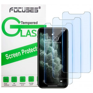 Focuses iPhone 11 Pro Screen Protector, iPhone Xs/X Screen Protector, Anti Blue Light Tempered Glass Film for Apple iPhone Xs/X and iPhone 11 Pro,3-Pack