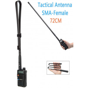 Foldable/Tactical Raido Antenna Walkie Talkies Dual Band UV VHF/UHF 144/430Mhz Antennas Two Way Radio Connector for Kenwood Baofeng UV-5R UV82 888S F8HP Retevis H777 Arcshell by WMM (29 inch/72 cm)