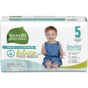 Seventh Generation Baby Diapers, Sensitive Protection, Size 5, 19 Count