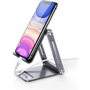 UGREEN Phone Stand Aluminum Cell Phone Desk Holder Adjustable Compatible for iPhone 11 Pro Max SE XS XR 8 Plus 6 7 6S, Samsung Galaxy S20 S10 S9 S8 S7 S6 Smartphone