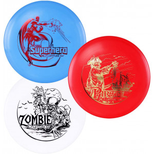 DD DYNAMIC DISCS Latitude 64 SPZ Disc Golf Starter Set | Set Includes a Base Plastic Superhero, Pirate, and Zombie | Beginner Friendly Disc Golf Starter Set | Stamp Colors Will Vary
