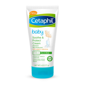Cetaphil Baby Soothe and Protect Cream with Organic Calendula Prevents Dry, Chaffed or Cracked Skin