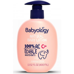 Babyology - Organic Baby Lotion - 100% Edible Ingredients - 13,52 FL OZ - The Safest All Natural Baby Moisturizer for Newborn Dry and Sensitive Skin - Non toxic - Good for Eczema (Varying Packs)