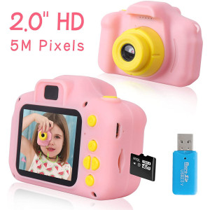 Rindol Toys for 4-9 Year Old Girls,Kids Camera Compact for Child Little Hands, Smooth Shape Toddler Camera,Best Birthday Gifts for 6 7 8 9 Year Old Girls