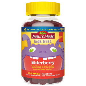 Nature Made Kids First Elderberry Gummies with Zinc and Vitamin C