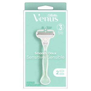 Gillette Venus Smooth Sensitive Women's Razor Handle + 2 Blade Refills