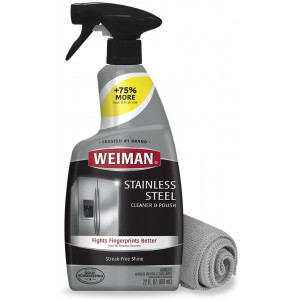Weiman Stainless Steel Cleaner and Polish, 22 fl oz