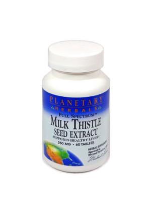 Planetary Herbals Full Spectrum Milk Thistle Seed Extract Tablets, 60 Ct