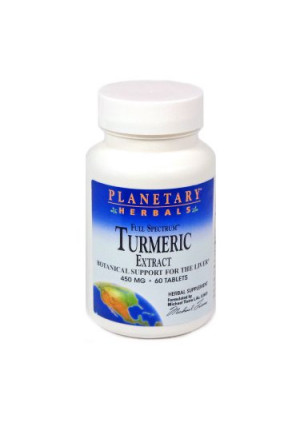 Planetary Herbals Full Spectrum Turmeric Extract Tablets, 60 Ct