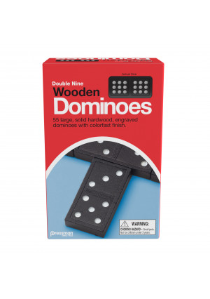 Pressman Dominoes: Double Nine Wooden Dominoes