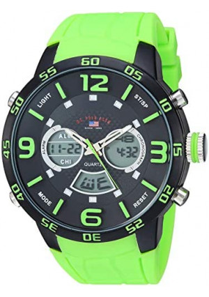 U.S. Polo Assn. Men's US9543 Analog Display Analog Quartz Green Watch