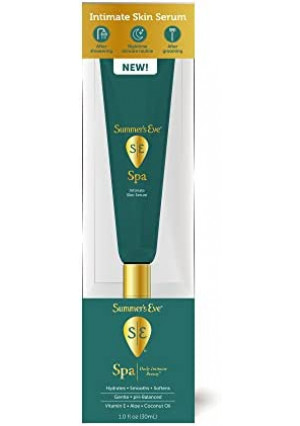 Summer's Eve Spa Daily Intimate Beauty, Luxurious Skin Serum, Post Shave Fragrance Free Women’s Hydrating Serum, 1oz Tube