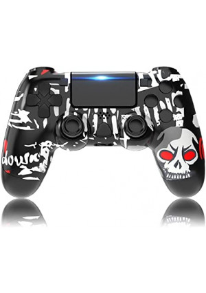 ?Upgraded?YUYIU Wireless Controller for Ps4 Remote Plays-tation 4/Slim/Pro/PC, Gaming Controllers with Dual Vibration Shock Speaker, Camo Red with Headphone Jack Touch Pad Six Axis Motion Control