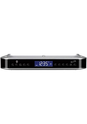 iLive Wireless Under Cabinet Bluetooth FM Radio, 9.09 X 7.32 X 2.44 Inches, Includes Mounting Hardware (IKB318S)