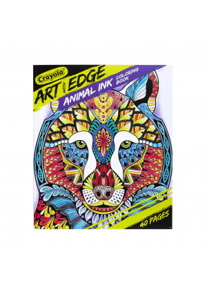 Crayola Art with Edge Animal Ink Coloring Book, 32 Pages, Gift for Kids