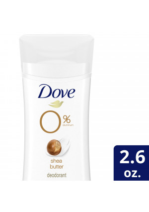 Dove 0% Aluminum Deodorant Stick Shea Butter, 2.6 OZ