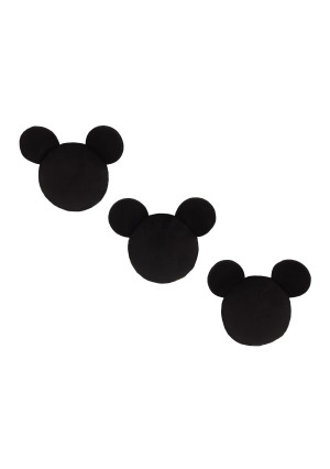 Disney Mickey Mouse Black Plush 3 Piece Wall Décor