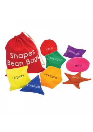 Educational Insights Shapes Beanbags Set of 8, Toddler Learning Toys, Preschool Toys, Sensory Toy for Ages 3+