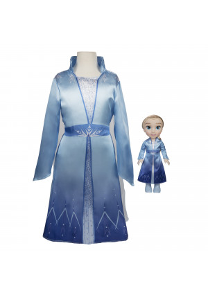 Frozen 2 My Friend Elsa Doll with Child Size Dress Gift Set