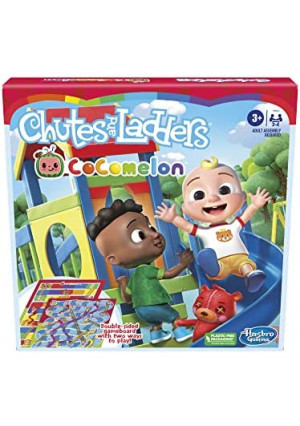 Hasbro Gaming Chutes and Ladders: CoComelon Edition Board Game for Kids Ages 3 and Up, Preschool Game for 2-4 Players (Amazon Exclusive)