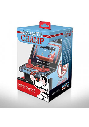 My Arcade Karate Champ Micro Player Arcade Machine: Fully Playable, 6.75 Inch Collectible, Color Display, Speaker, Volume Buttons, Headphone Jack - Electronic Games
