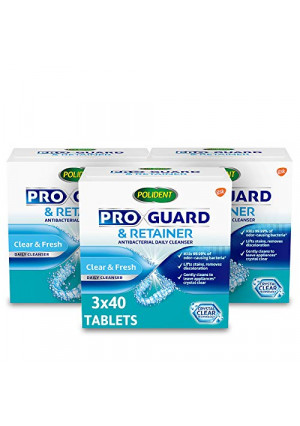 Polident ProGuard & Retainer Cleaning Tablets, Mouth Guard Cleaner and Retainer Cleaner Tablets - 40 Count (Pack of 3)