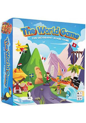 The World Game - Fun Geography Board Game - Educational Game for Kids & Adults - Cool Learning Gift Idea for Teenage Boys & Girls