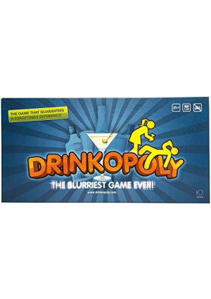 Drinkopoly Party Game | Fun Drinking Game for Game Night | Hilarious Social and Interactive Board Game for Adults | Ages 21+ | 1-6 Players | Average Playtime 60 Minutes | Made by Lion Rampant