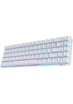 RK ROYAL KLUDGE RK68 Wireless Hot Swappable 65% Mechanical Keyboard, 68 Keys Compact Bluetooth Gaming Keyboard with Stand-Alone Arrow/Control Keys, Clicky Blue Switch