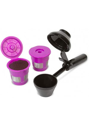 Cafe Fill Value Pack by Perfect Pod - Reusable K Cup Coffee Pod Filters & Coffee Scoop, Compatible with Keurig K-Duo, K-Mini, 1.0, 2.0, K-Series and Select Single Cup Coffee Makers