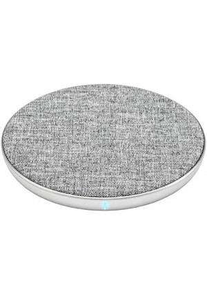 Ventev Wireless Charger Qi Chargepad+ | Fast Charging Wireless Charge Pad | Universally Compatible with Apple (7.5W) and Samsung (10W), Works with All Qi Enabled Devices | Grey (Single)
