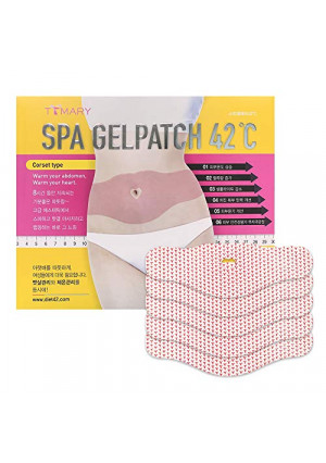 Body Applicator Wrap Heat 5 Patches 8 Hours Sauna Suit Effect Slimming Spa Patch 0.02 Inch Thin for Women & Men Natural Ingredients Fast Natural Heating Sticker
