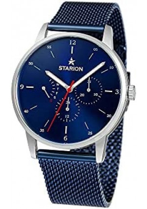 Starion Watches - Eclipse Watch for Men - Japanese Multifunction Movements - Classy Water Resistant Watch - 42mm Case - Steel Case