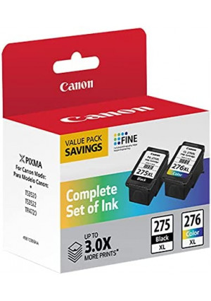 Canon PG-275 XL / CL-276 XL Value Pack, Compatible to PIXMA TS3520, TS3522 and TR4720 Printers