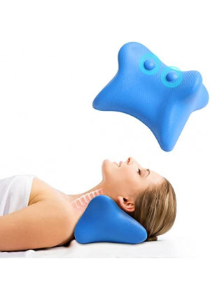 Fishkidtail Neck and Shoulder Relaxer, Cervical Neck Traction Device for Neck Stiffness, Neck Stretcher Chiropractic Pillow, Neck Cervical Traction Support for TMJ Pain Relief and Cervical Spine