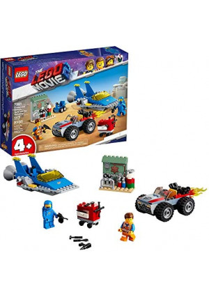 LEGO The Movie 2 Emmet and Benny’s ‘Build and Fix’ Workshop; 70821 Action Car and Spaceship Play Transportation Building Kit for Kids (117 Pieces)