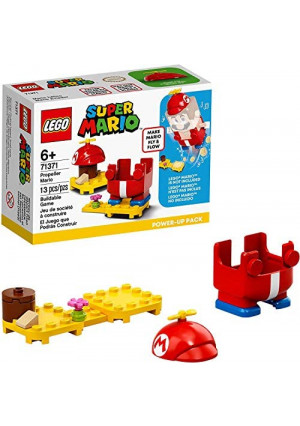 LEGO Super Mario Propeller Mario Power-Up Pack 71371; Awesome Toy for Kids to Power Up The Mario Figure in The Adventures with Mario Starter Course (71360) Playset (13 Pieces)