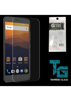 MUNDAZE Tempered Glass Clear Screen Protector For ZTE Blade Max 3 / Max Blue