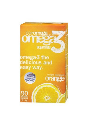 Coromega Omega-3 Squeeze Orange, 90 Ct