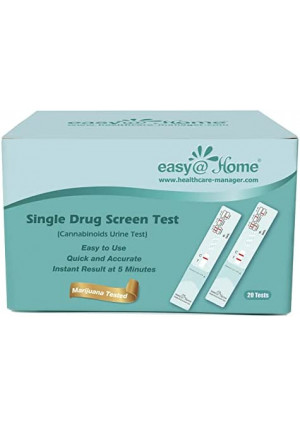 Easy@Home Marijuana (THC) Single Panel Drug Tests Kit - Individually Wrapped - EDTH-114-20 Pack