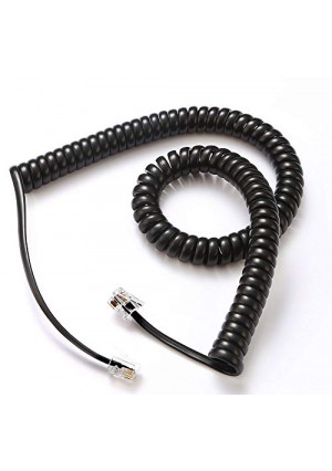 Telephone Cord, Phone Cord,Handset Cord, Black, 2 Pack, Universally Compatible