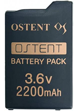 OSTENT High Capacity Quality Real 2200mAh 3.6V Lithium Ion Li-ion Polymer Rechargeable Battery Pack Replacement Upgraded Version for Sony PSP 1000 PSP-280 Console Video Games