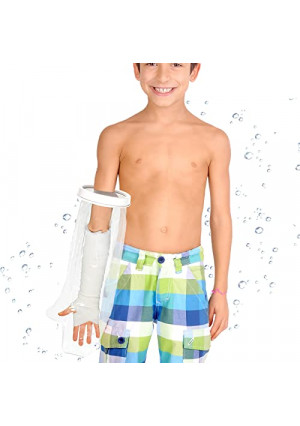 Waterproof Cast Cover for Shower Arm Kids : KINBEAR Reusable Cast Protector for Shower Kids Arm, Sleeve Cast Covers for Child Arm Broken Wrist Finger Elbow Hand, Watertight Seal to Guard Wounds Dry