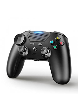 WolfLawS Wireless Controller Compatible with Playstation 4, PS4 Pro/Slim, Gaming Controller, Enhanced Dual Vibrator & 6-Axis Motion Sensor, Bluetooth Controller with Built-in Speaker and Headset Jack