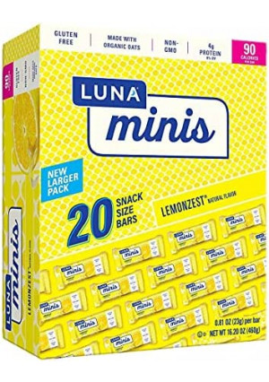 Clif Bar Luna Mini Energy Bar - Box of 20 (Lemon Zest)