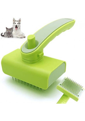 Anzonn Slicker Brush,Pin Brush for Dog Grooming Brush Great for Shedding Remove Mats Loose Hair Tangles Effortlessly Ideal for Cats Dogs Poodles Rabbits and Long or Short Haired Pet