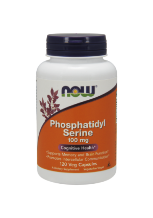 NOW Phosphatidyl Serine 100 mg Vegetable Capsules, 120 Ct