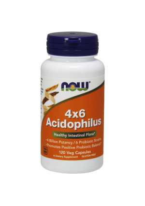 NOW 4x6 Acidophilus, 120 Ct