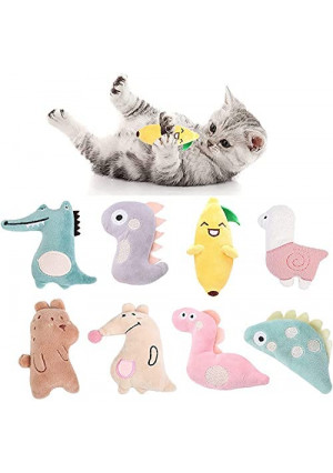 Ctznxiy Catnip Toys,Cat Toys for Indoor Cats,8 Pcs Cat Gifts for Cat Lovers,as Friends or Pillows to Accompany The Cat to Spend a Happy Time