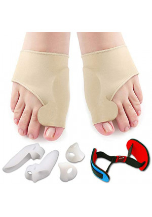 Bunion Corrector for Women and Men Bunion Pain Relief Protector Sleeves Kit - Relief Pain in Hallux Valgus, Big Toe Spacer Separators Brace Straighteners Splint